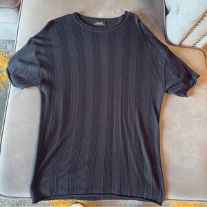 Zara Men’s Black Knit Top with Short Sleeves